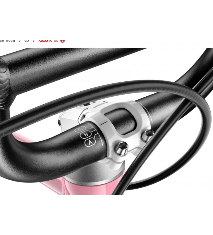 Rower dziecięcy woom 2 GO - Powder Pink - 14 calowy