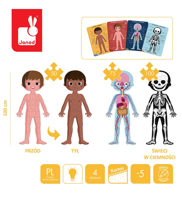 Puzzle edukacyjne Ciało człowieka Janod 02681