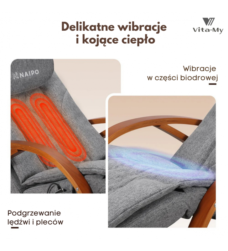 Fotel masujący bujany NAIPO MGC-2300P