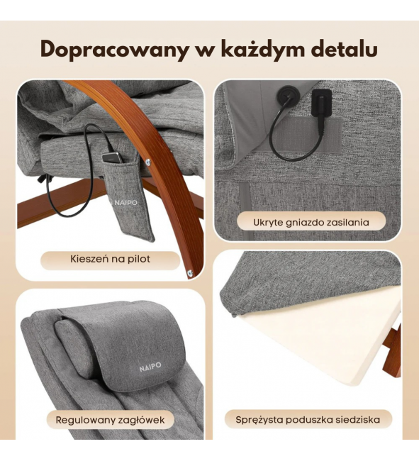 Fotel masujący bujany NAIPO MGC-2300P