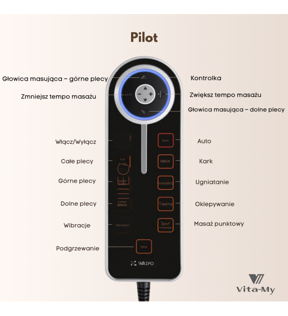 Fotel masujący bujany NAIPO MGC-2300P