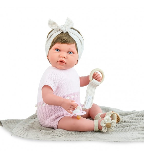 Lalka Reborn Ane Vichy Flower 45 cm Marina & Pau 3041