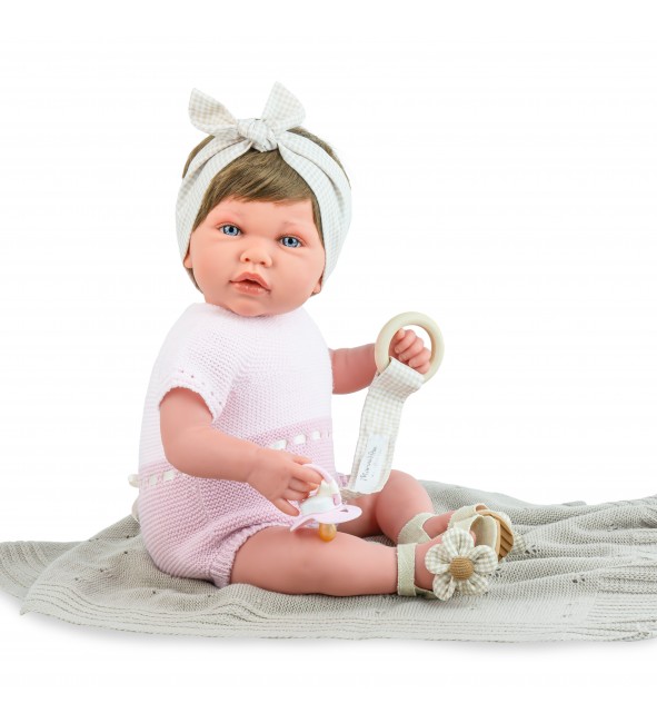 Lalka Reborn Ane Vichy Flower 45 cm Marina & Pau 3041