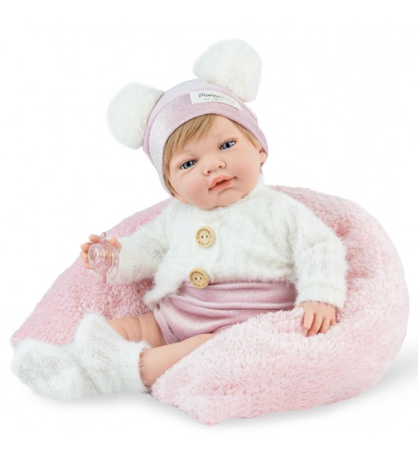Lalka Reborn Sweet Baby Angora 42cm z poduszką Marina & Pau 3152