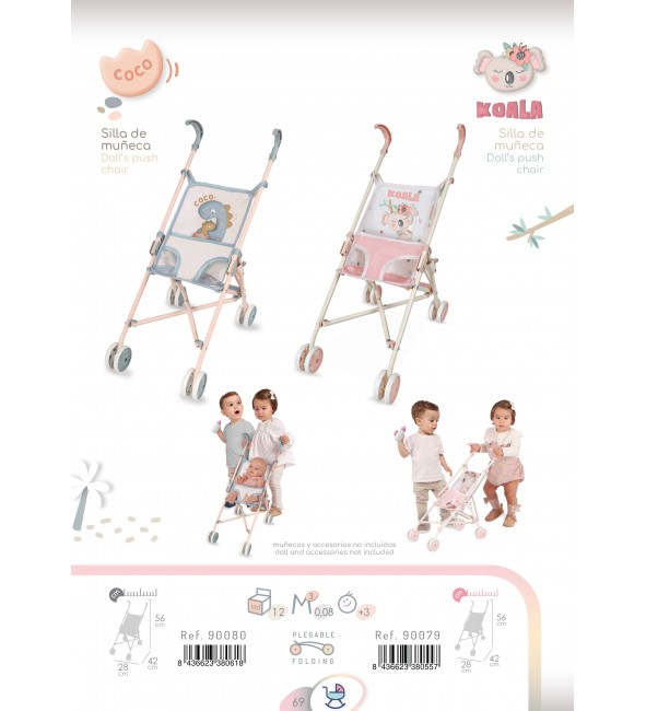 Spacerówka Honey dla lalek do 48 cm DeCuevas 90070