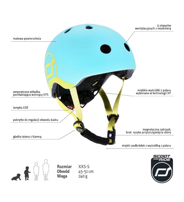Kask dla dzieci XXS-S Blueberry Scoot and Ride 96388