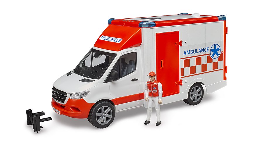 MB Sprinter Ambulans z z figurką ratownika medycznego i modułem światło 02676